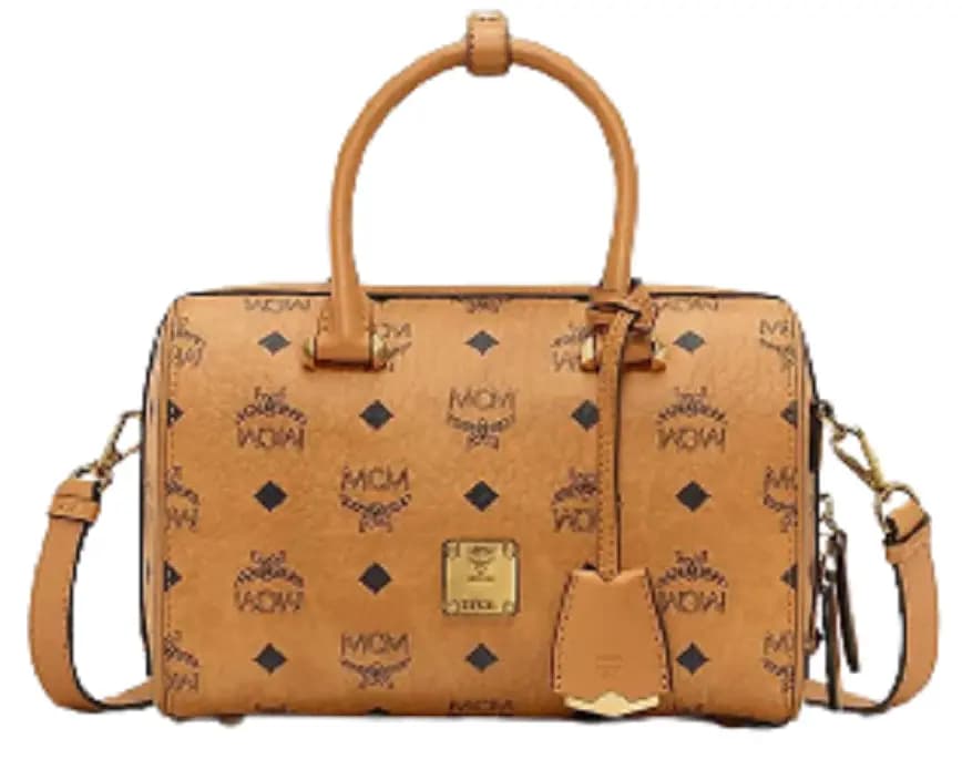 Túi MCM Small Essential Boston Bag In Visetos Original Cognac MWBAASE02CO001 Túi MCM Small Essential Boston Bag In Visetos Original Cognac MWBAASE02CO001