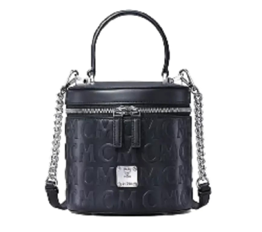 Túi MMC Small Cylinder Crossbody In MCM Monogram Leather Black MWRAACG05BK001 Túi MMC Small Cylinder Crossbody In MCM Monogram Leather Black MWRAACG05BK001