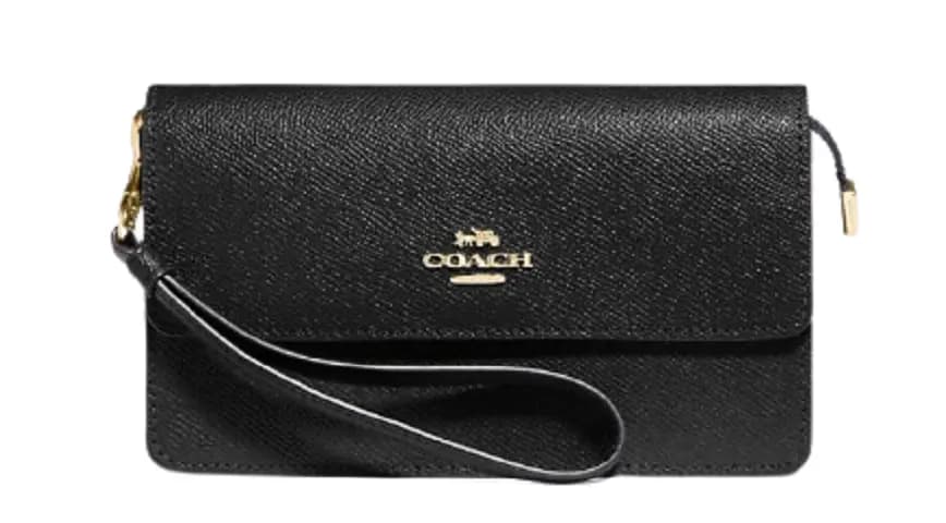 Túi Coach Foldover Wristlet Black Gold F73793 Túi Coach Foldover Wristlet Black Gold F73793