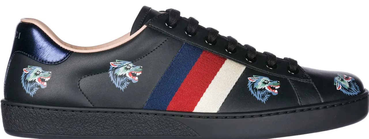 Giày Gucci Men's Ace Trainers Black 386750-0H810-1162 Giày Gucci Men's Ace Trainers Black 386750-0H810-1162