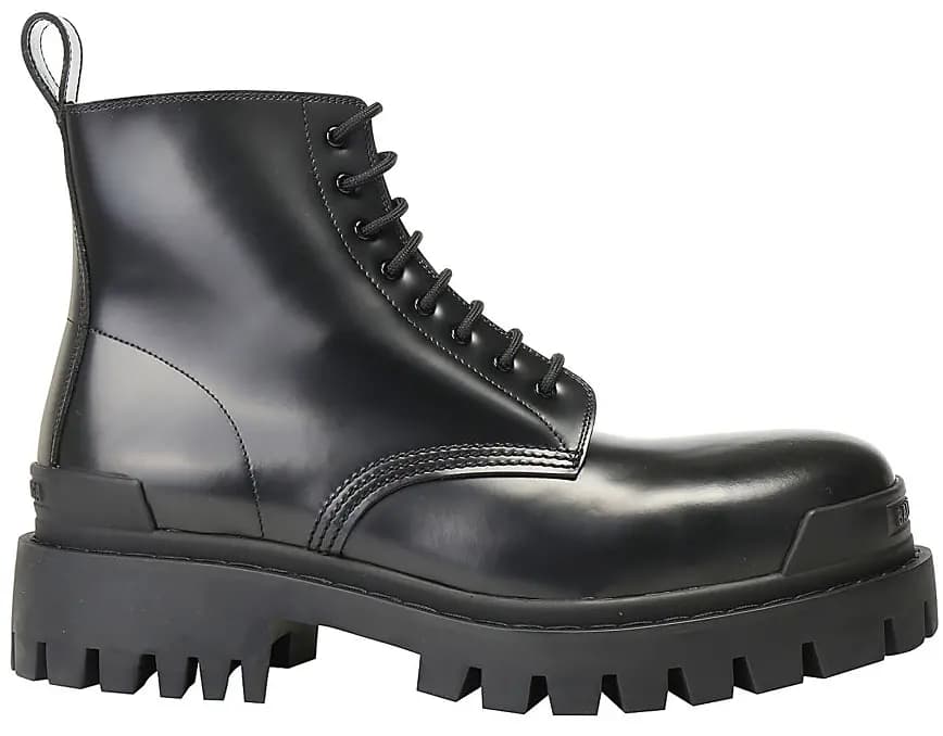 Giày Balenciaga Men's Genuine Leather Ankle Boots Strike 589338-WA960-1000 Giày Balenciaga Men's Genuine Leather Ankle Boots Strike 589338-WA960-1000