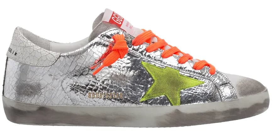 Giày Golden Goose Superstar 'Silver Orange' GMF00101-F000342-80304 Giày Golden Goose Superstar 'Silver Orange' GMF00101-F000342-80304