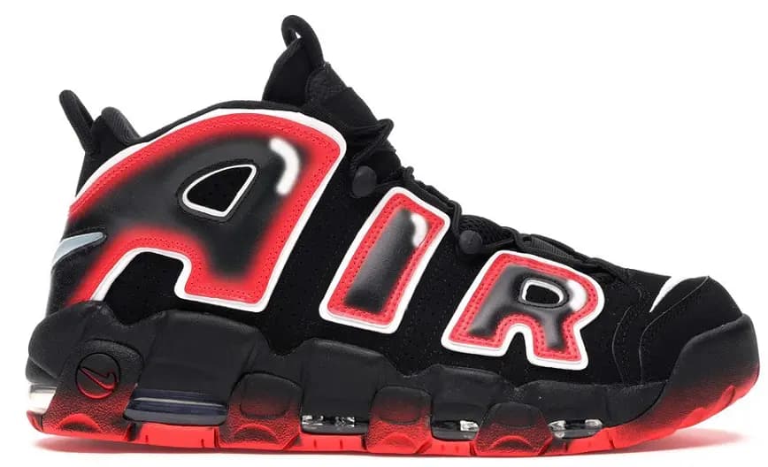 Giày Nike Air More Uptempo 'Black White Laser Crimson' CJ6129-001 Giày Nike Air More Uptempo 'Black White Laser Crimson' CJ6129-001