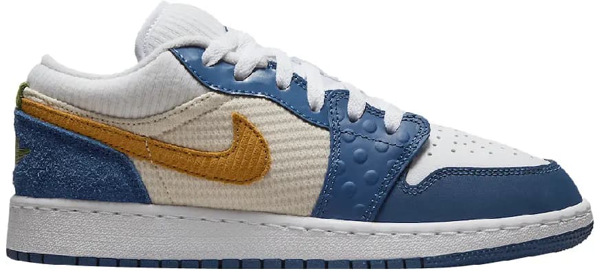 Giày Nike Air Jordan 1 GS Low SE 'Blue Chutney White' DR6960-400 Giày Nike Air Jordan 1 GS Low SE 'Blue Chutney White' DR6960-400