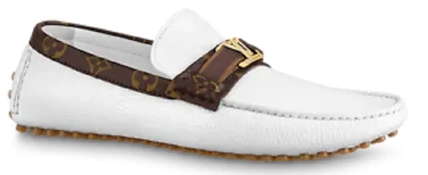 Giày Louis Vuitton Hockenheim Mocassins White 1A9I67 Giày Louis Vuitton Hockenheim Mocassins White 1A9I67