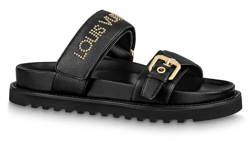 Dép Louis Vuitton Paseo Flat Comfort Mules 'Black' 1AAB6H Dép Louis Vuitton Paseo Flat Comfort Mules 'Black' 1AAB6H