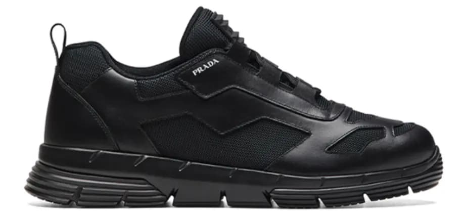 Giày Prada Black Leather and Fabric Sneaker 4E3563-3LEI-F0002 Giày Prada Black Leather and Fabric Sneaker 4E3563-3LEI-F0002