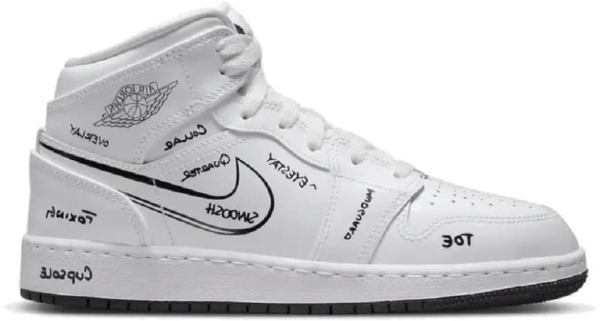 Giày Nike Air Jordan 1 Mid GS ‘Schematic’ DQ1864-100 Giày Nike Air Jordan 1 Mid GS ‘Schematic’ DQ1864-100
