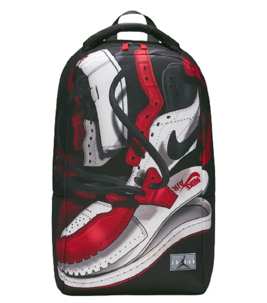 Balo Nike Air Jordan Retro 1 OG Shoe Backpack Black Gym Red 9A0484-KR5 Balo Nike Air Jordan Retro 1 OG Shoe Backpack Black Gym Red 9A0484-KR5