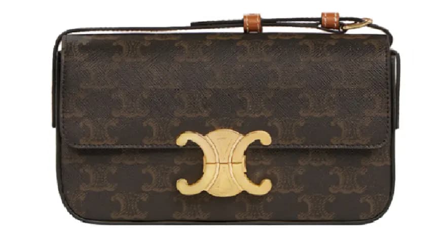 Túi Celine Triomphe Shoulder Bag Tan 194142CUZ-04LU Túi Celine Triomphe Shoulder Bag Tan 194142CUZ-04LU