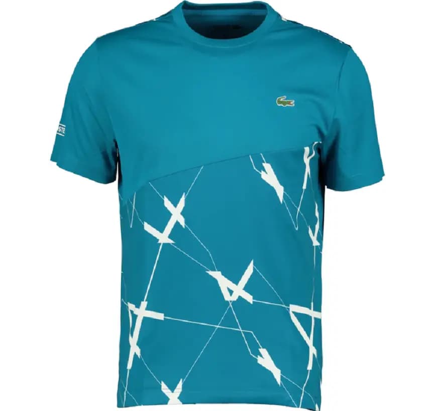 Áo Lacoste Blue Geo Print T Shirt TH8413-4ZK Áo Lacoste Blue Geo Print T Shirt TH8413-4ZK
