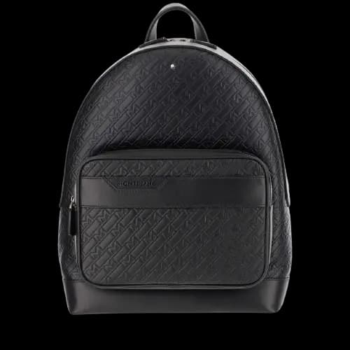 Balo Montblanc Grain Leather Backpack 128618BLACK Balo Montblanc Grain Leather Backpack 128618BLACK