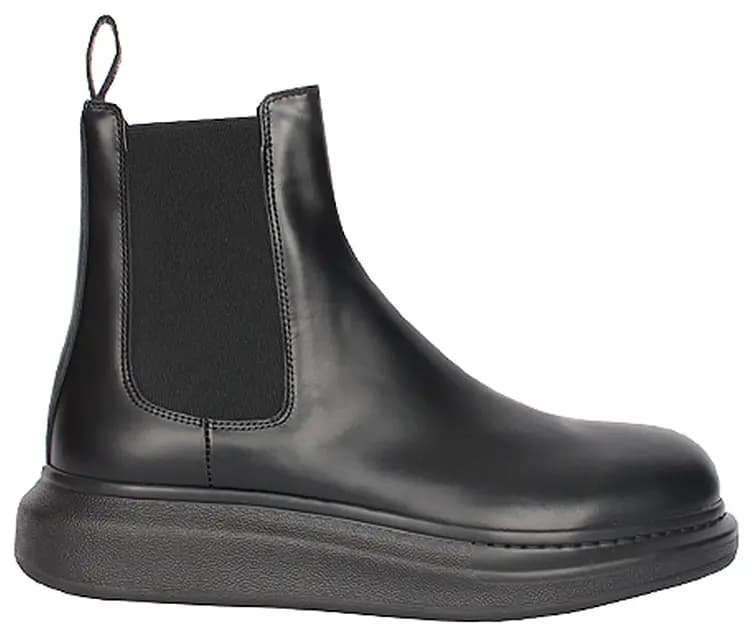 Giày Alexander McQueen Leather Chelsea Boots 'Black' 586198-WHX52-1000 Giày Alexander McQueen Leather Chelsea Boots 'Black' 586198-WHX52-1000