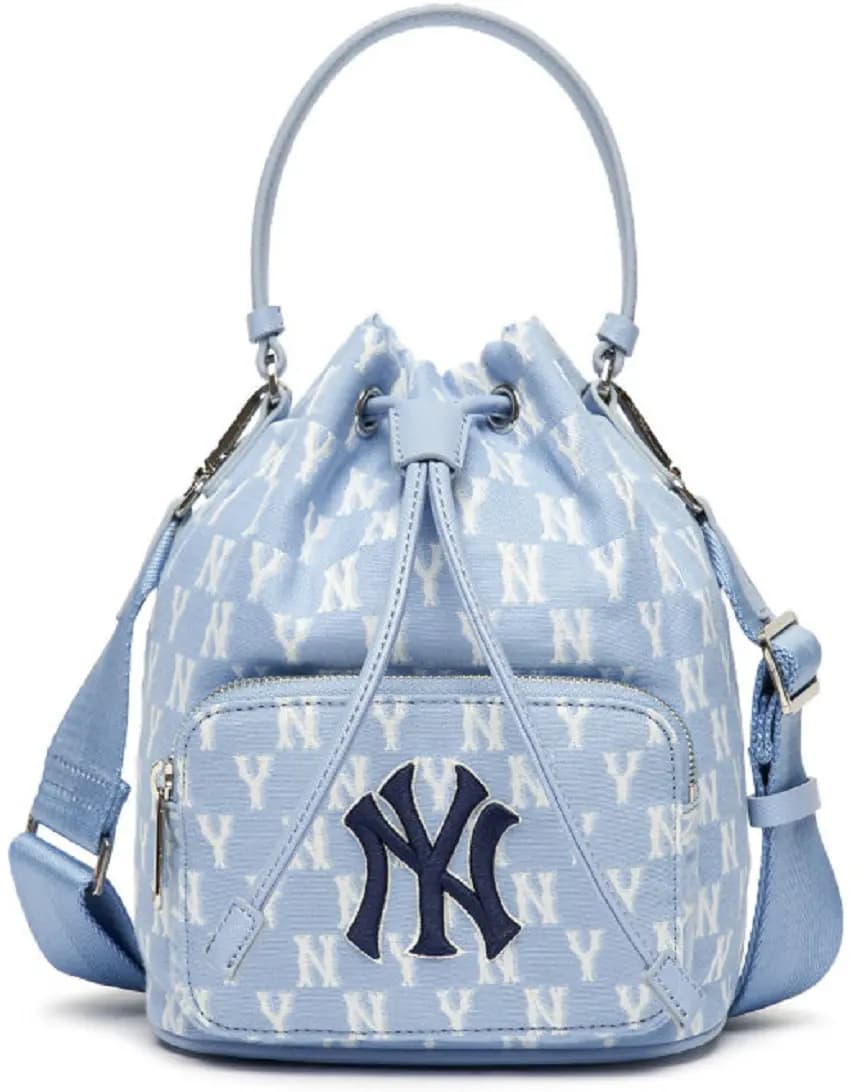 Túi MLB Monogram Jacquard Bucket Bag Baby Blue Túi MLB Monogram Jacquard Bucket Bag Baby Blue