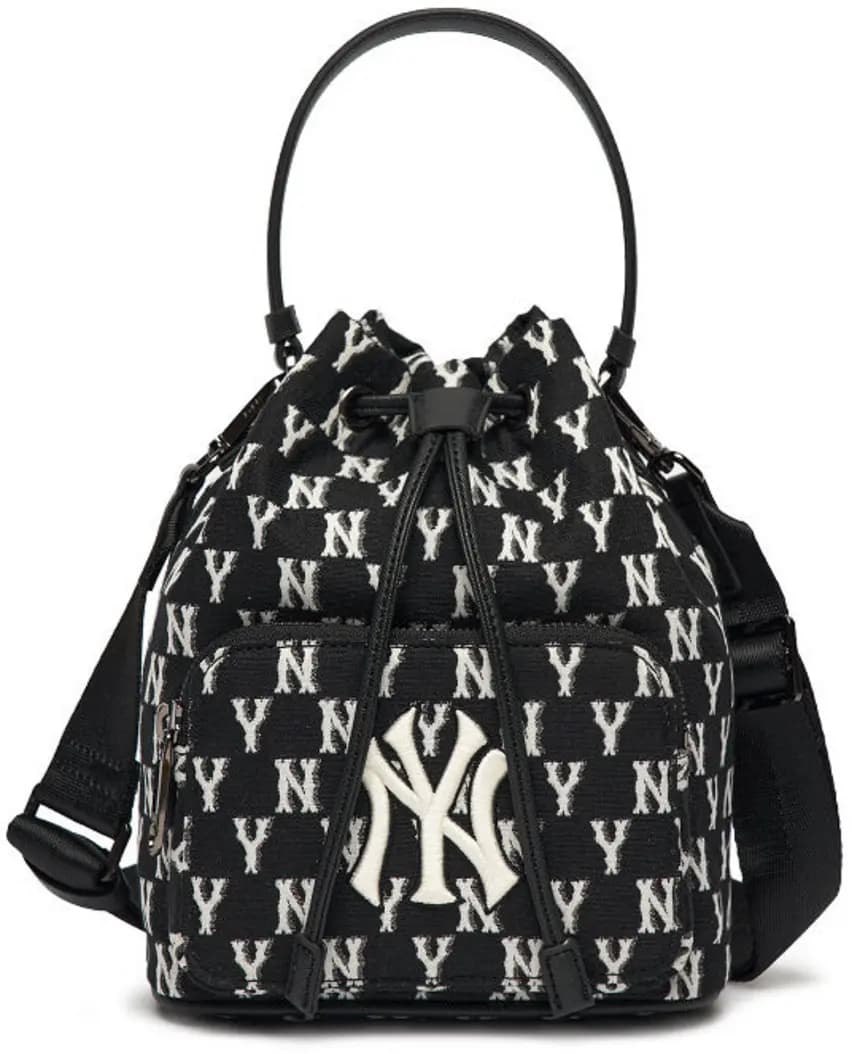 Túi MLB Monogram Jacquard Bucket Bag New York Yankees Black 3ABMS012N-50BKS Túi MLB Monogram Jacquard Bucket Bag New York Yankees Black 3ABMS012N-50BKS