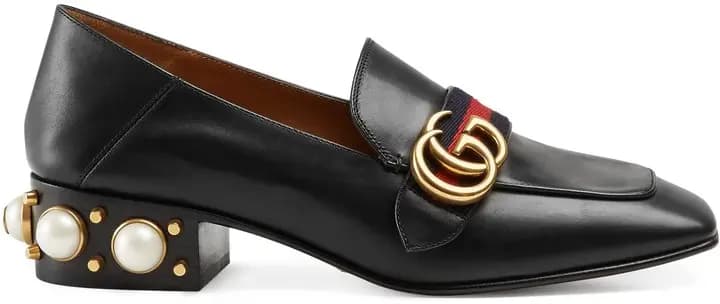 Giày Gucci Pulsestud Women's Mid Heel Loafers 423559 DKHC0 1061 Giày Gucci Pulsestud Women's Mid Heel Loafers 423559 DKHC0 1061