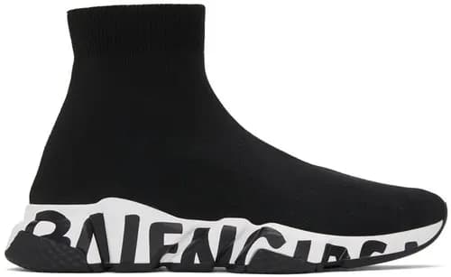 Giày Balenciaga Speed Graffiti Trainers Black White 645334-W2DB7-1015 Giày Balenciaga Speed Graffiti Trainers Black White 645334-W2DB7-1015