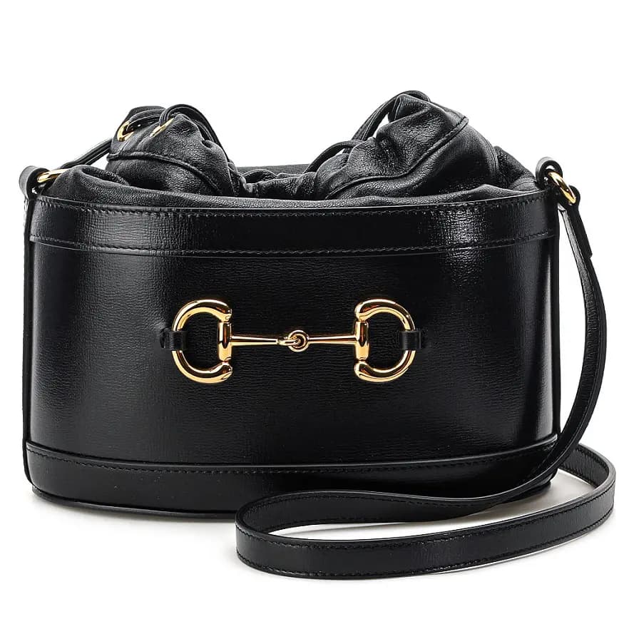 Túi Gucci Black Horsebit Bucket Bag 20FW 602118 1DBYG 1000 Túi Gucci Black Horsebit Bucket Bag 20FW 602118 1DBYG 1000