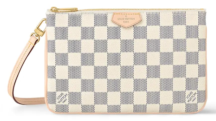 Túi Louis Vuitton Double Zip Pochette 'Damier Azur' N60460 Túi Louis Vuitton Double Zip Pochette 'Damier Azur' N60460