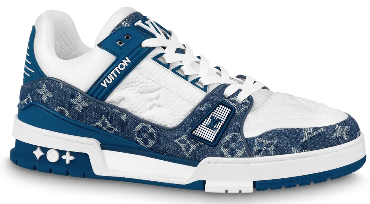 Giày Louis Vuitton Trainer 'Denim Monogram Blue' 1A9JGR Giày Louis Vuitton Trainer 'Denim Monogram Blue' 1A9JGR