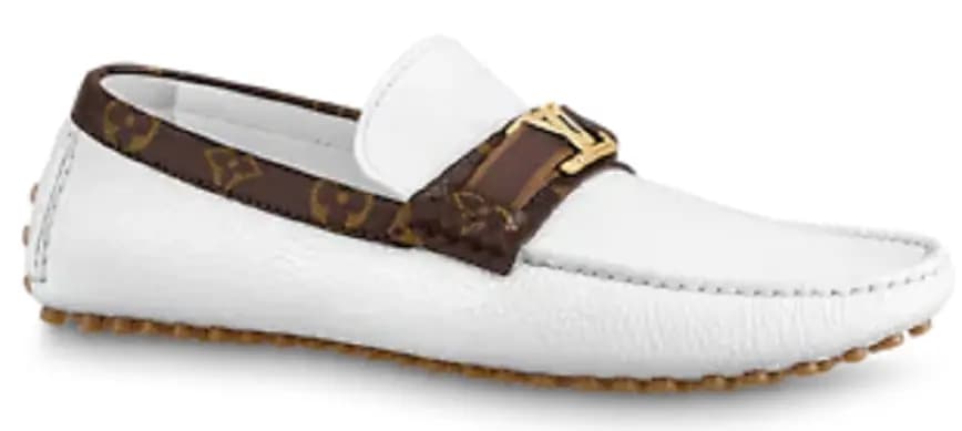 Giày Louis Vuitton Hockenheim Mocassins White 1A9I65 Giày Louis Vuitton Hockenheim Mocassins White 1A9I65