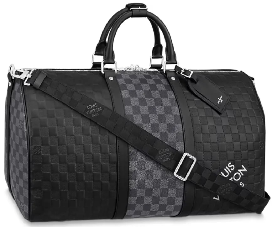 Túi Louis Vuitton Keepall Bandoulière 50 Bag 'Black Graphite' N40443 Túi Louis Vuitton Keepall Bandoulière 50 Bag 'Black Graphite' N40443