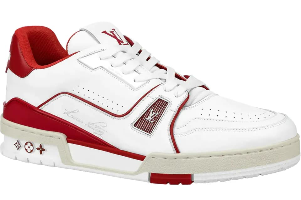 Giày Louis Vuitton Bordeaux LV Trainer 'White Red' 1A8ZPR Giày Louis Vuitton Bordeaux LV Trainer 'White Red' 1A8ZPR