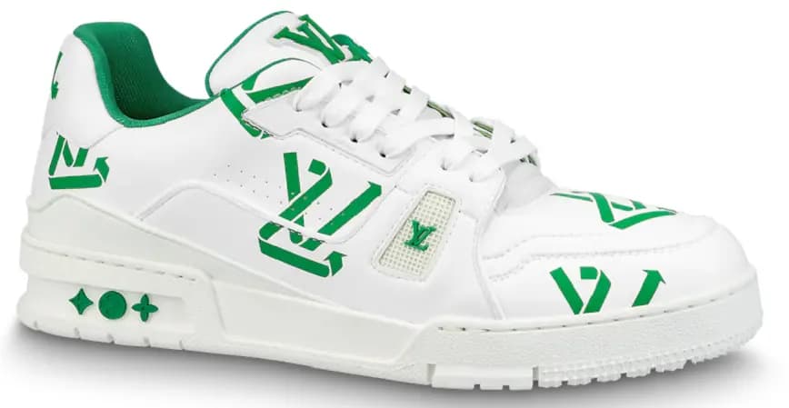 Giày Louis Vuitton LV Trainers 'White Green' 1AAGXF Giày Louis Vuitton LV Trainers 'White Green' 1AAGXF