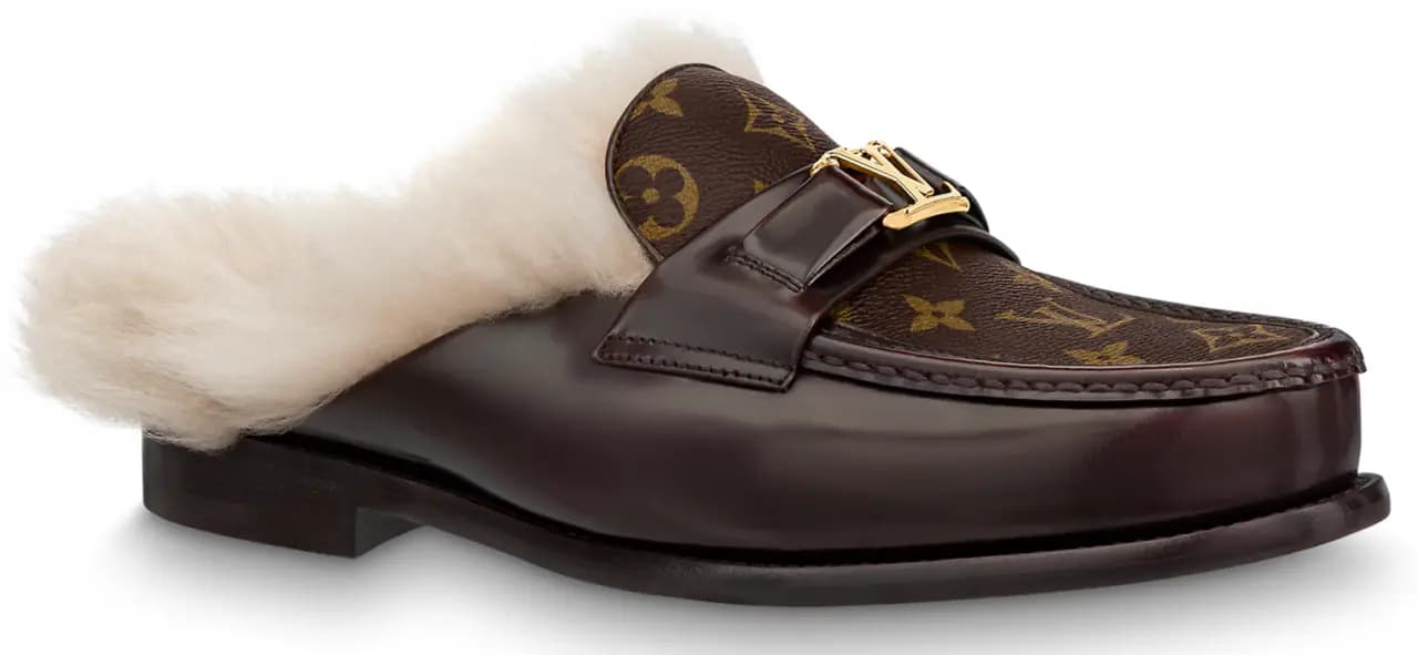 Giày Louis Vuitton Major Open Back Loafers Ebene 1A8Y28 Giày Louis Vuitton Major Open Back Loafers Ebene 1A8Y28