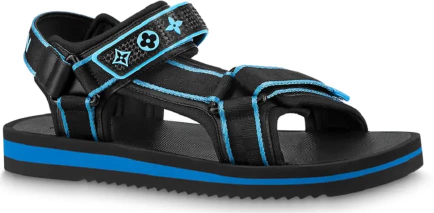 Dép Louis Vuitton Panama Sandals 'Black Blue' 1AA4GB Dép Louis Vuitton Panama Sandals 'Black Blue' 1AA4GB
