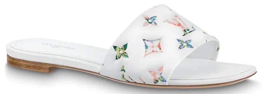 Giày Louis Vuitton Revival Flat Mules 'White' 1AAOR5 Giày Louis Vuitton Revival Flat Mules 'White' 1AAOR5