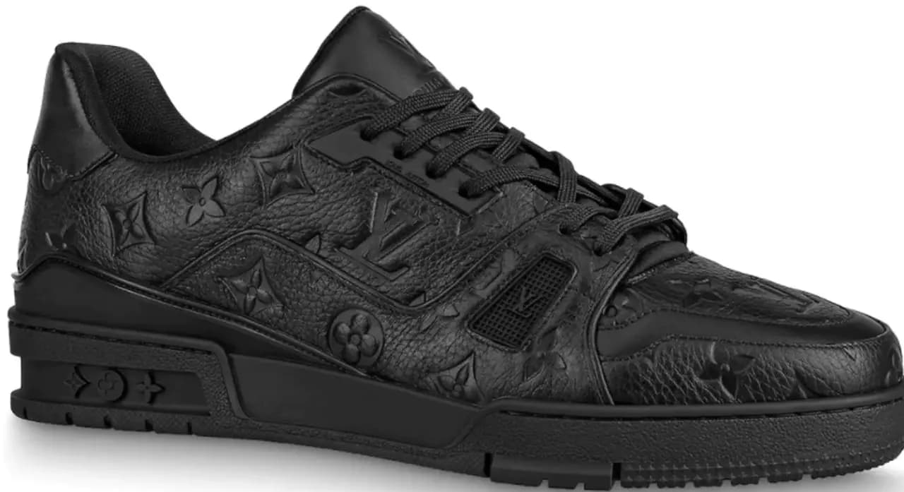Giày Louis Vuitton Trainer Sneaker 'Monogram Embossed Black' 1A7WET Giày Louis Vuitton Trainer Sneaker 'Monogram Embossed Black' 1A7WET