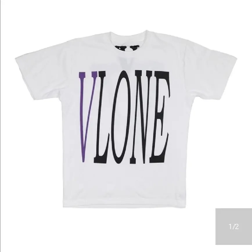 Áo Vlone Deadstock Vlone Staple Tee White Purple — kich-thuoc: S Áo Vlone Deadstock Vlone Staple Tee White Purple — kich-thuoc: S