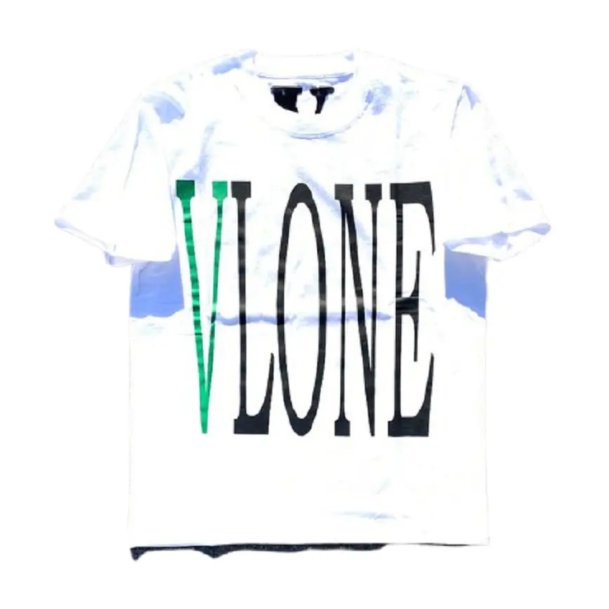 Áo Vlone Deadstock Vlone Staple Tee White Green — kich-thuoc: M Áo Vlone Deadstock Vlone Staple Tee White Green — kich-thuoc: M