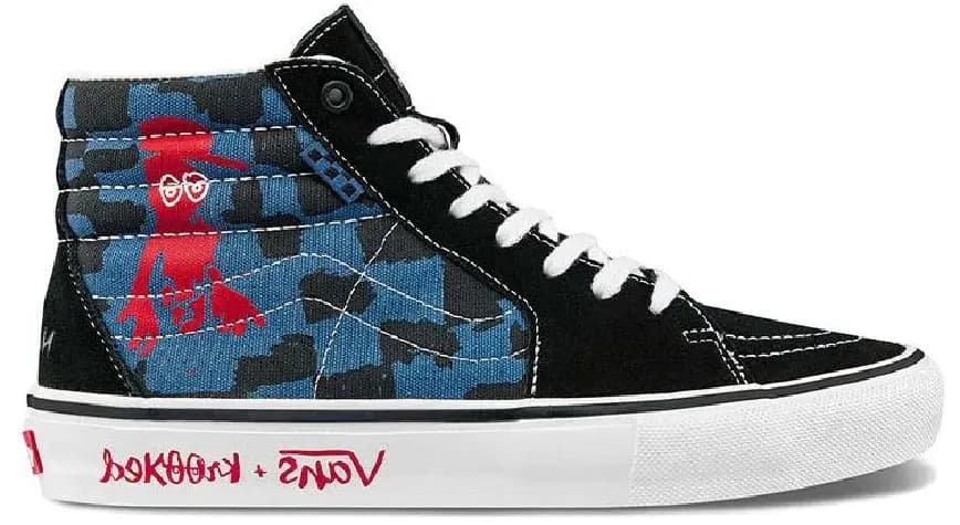 Giày Vans Sk8-Hi Krooked By Natas For Ray 'Black Blue' VN0A5FCCAPG Giày Vans Sk8-Hi Krooked By Natas For Ray 'Black Blue' VN0A5FCCAPG
