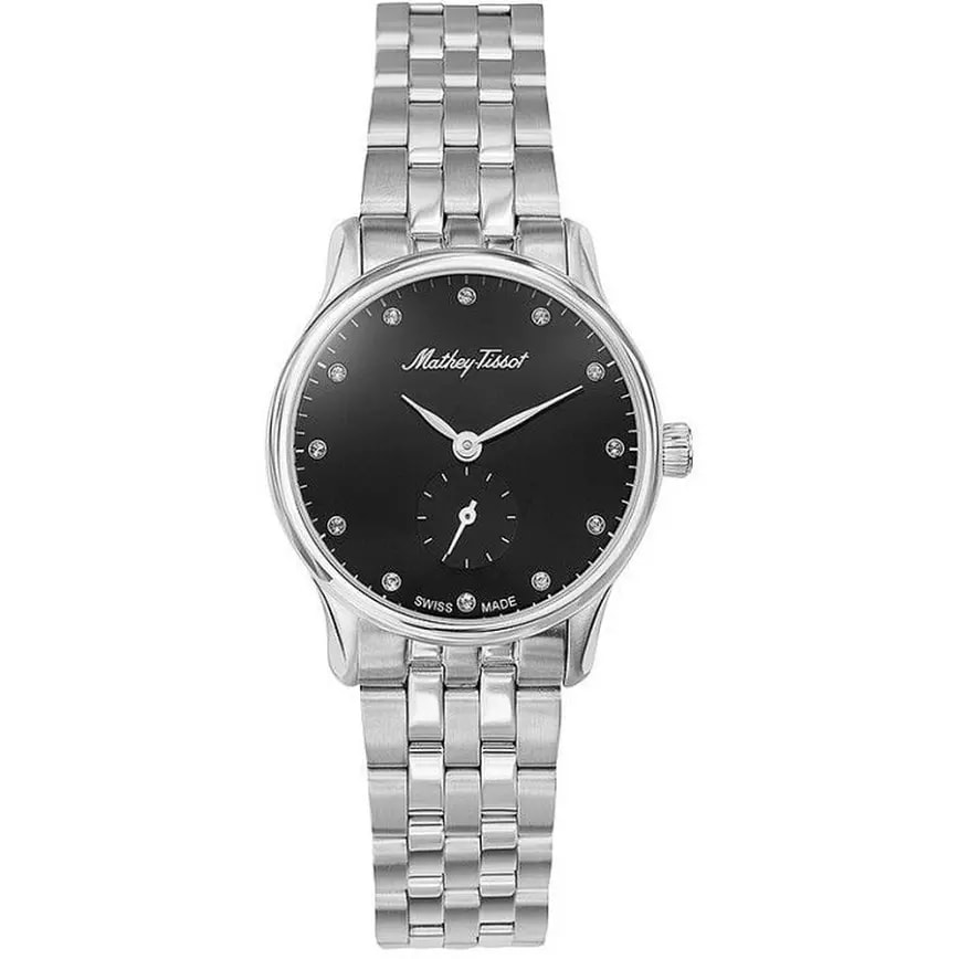 Đồng Hồ Mathey Tissot Edmond Metal Crystal 'Black' D1886MAN — kich-thuoc: 32mm Đồng Hồ Mathey Tissot Edmond Metal Crystal 'Black' D1886MAN — kich-thuoc: 32mm