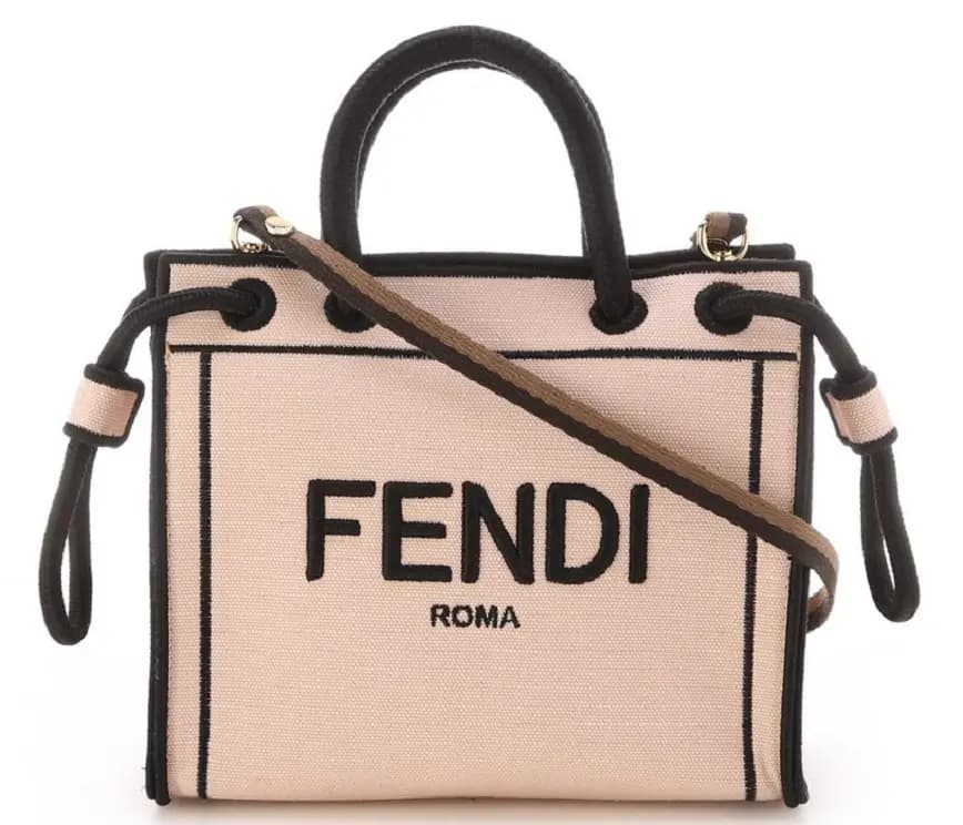 Túi Fendi Mini Tote Bag Canvas Embroidery Roma 8BH380-AEHV-F1DB1 Túi Fendi Mini Tote Bag Canvas Embroidery Roma 8BH380-AEHV-F1DB1