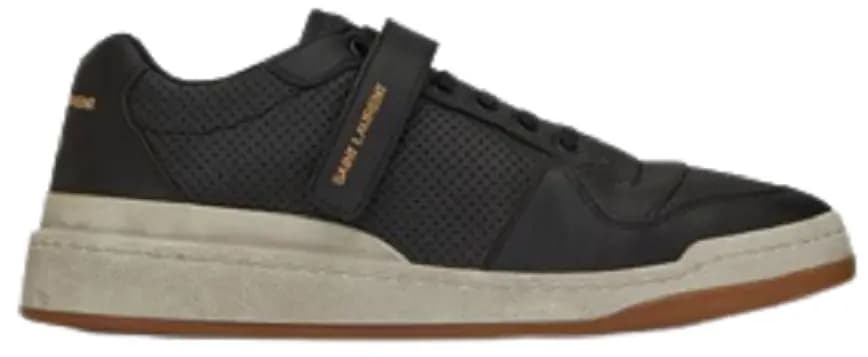 Giày Saint Laurent Sl24 Sneakers In Used Look Leather 'Black' 60254604L101000 Giày Saint Laurent Sl24 Sneakers In Used Look Leather 'Black' 60254604L101000