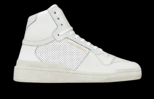 Giày Saint Laurent SL24 Mid Top Sneaker Optic White Giày Saint Laurent SL24 Mid Top Sneaker Optic White