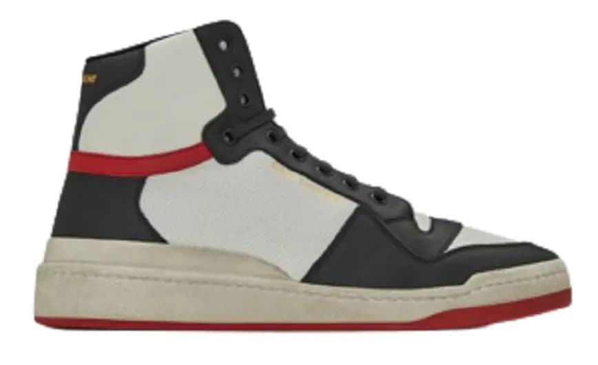 Giày Saint Laurent SL24 Mid Top Sneaker Black White Red 610618-1JZC0-9670 Giày Saint Laurent SL24 Mid Top Sneaker Black White Red 610618-1JZC0-9670