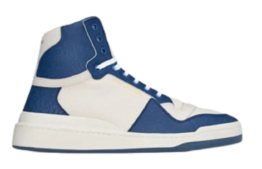 Giày Saint Laurent SL24 Mid Top Sneaker Navy White — kich-thuoc: lien-he-order Giày Saint Laurent SL24 Mid Top Sneaker Navy White — kich-thuoc: lien-he-order