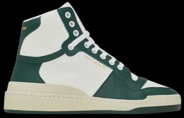 Giày Saint Laurent SL 24 Mid-top 'White Green' 610618-AAAS4-8513 Giày Saint Laurent SL 24 Mid-top 'White Green' 610618-AAAS4-8513