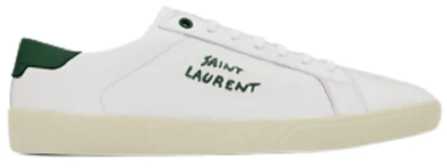 Giày Saint Laurent Court Classic SL 06 Embroidered 'White Green' — kich-thuoc: lien-he-order Giày Saint Laurent Court Classic SL 06 Embroidered 'White Green' — kich-thuoc: lien-he-order