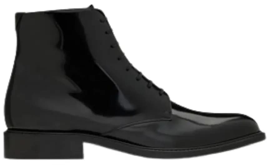 Giày Saint Laurent Army Laced Boots In Shiny Leather 'Black' 6323581YZ001000 Giày Saint Laurent Army Laced Boots In Shiny Leather 'Black' 6323581YZ001000
