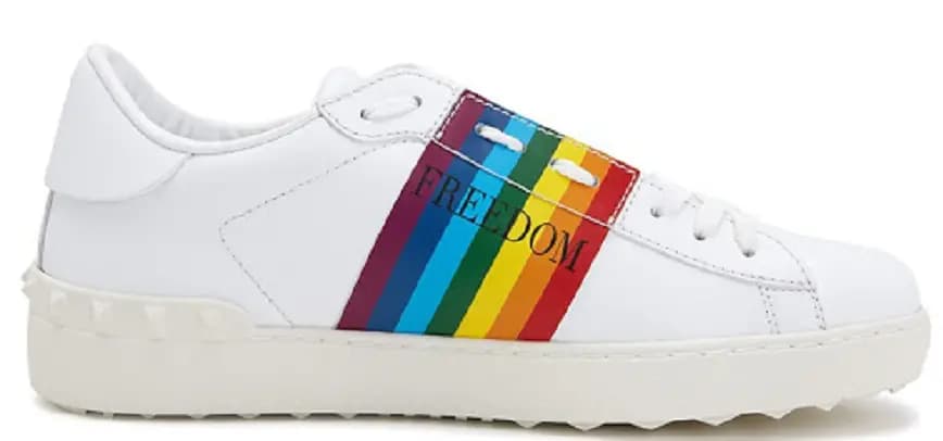 Giày Valentino Rainbow Open Sneaker In White RY2S0830 ZAN GU8 Giày Valentino Rainbow Open Sneaker In White RY2S0830 ZAN GU8