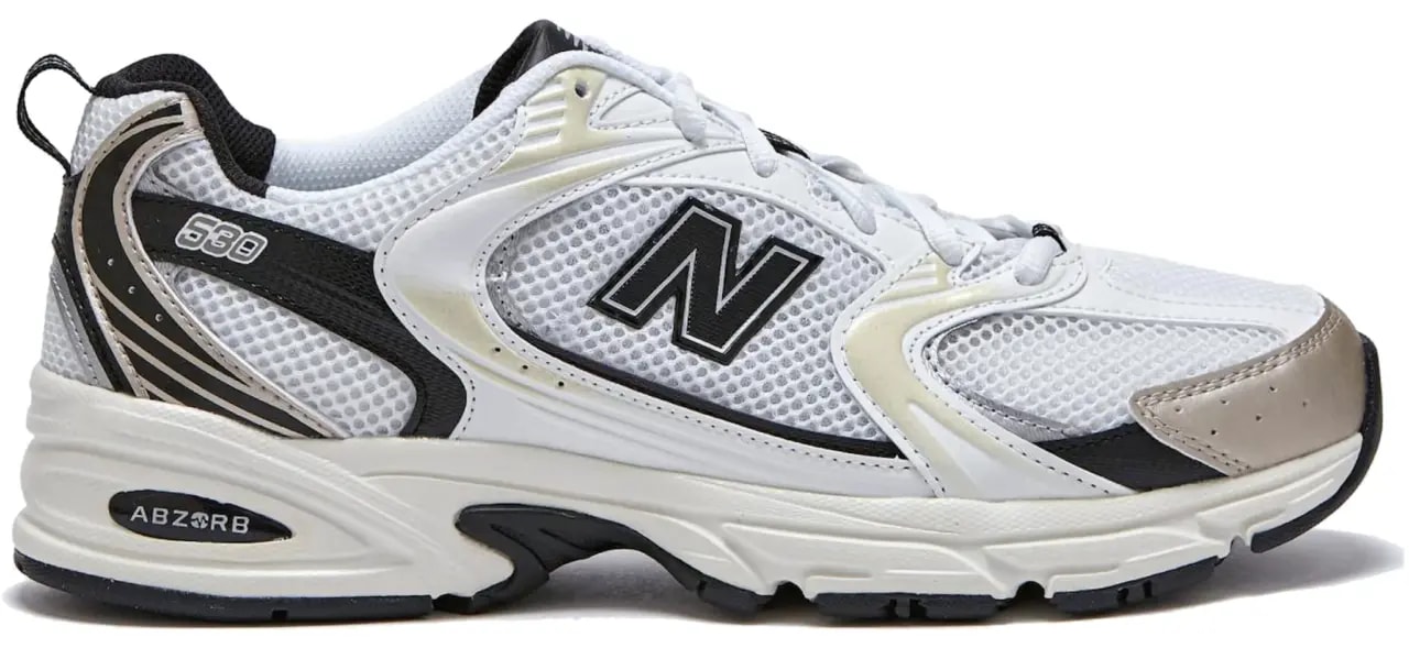 Giày New Balance 530 'White Light Gold Metallic' MR530TC — kich-thuoc: 37 Giày New Balance 530 'White Light Gold Metallic' MR530TC — kich-thuoc: 37