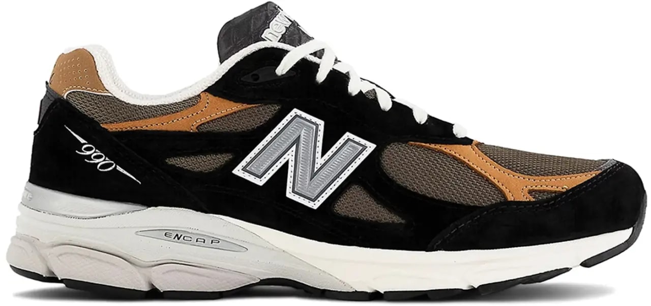 Giày New Balance 990v3 'MiUSA Black Tan' M990BB3 — kich-thuoc: 40.5 Giày New Balance 990v3 'MiUSA Black Tan' M990BB3 — kich-thuoc: 40.5