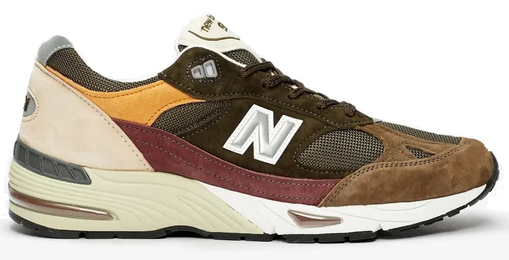 Giày New Balance 991 Made In England Green Yellow Beige M991GYB Giày New Balance 991 Made In England Green Yellow Beige M991GYB