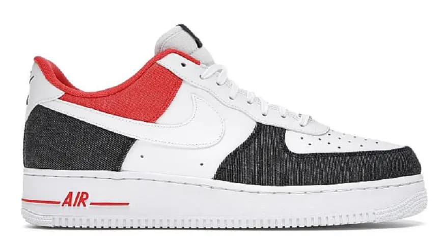 Giày Nike Air Force 1 ’07 LX ‘White Red Denim’ DJ5174-100 Giày Nike Air Force 1 ’07 LX ‘White Red Denim’ DJ5174-100