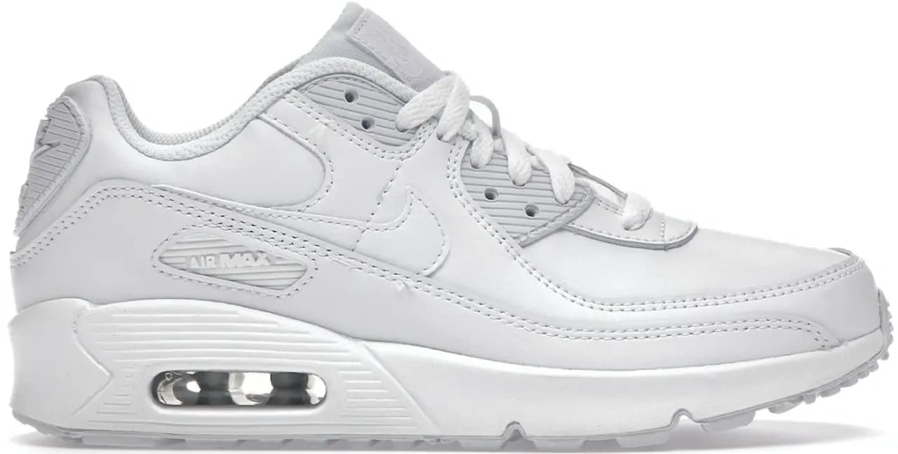Giày Nike Air Max 90 Leather GS 'White' CD6864-100 Giày Nike Air Max 90 Leather GS 'White' CD6864-100